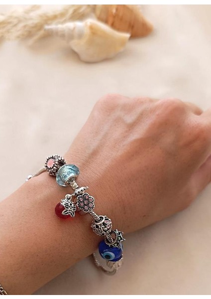 Bileklik Charm Bileklik Nazar Boncuklu Çapa Bileklik Zincir Taç Bileklik modelleri