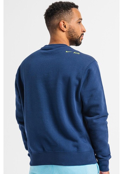 Sweatshirt Air Blue Şardonlu Erkek Sweatshirt Mavi