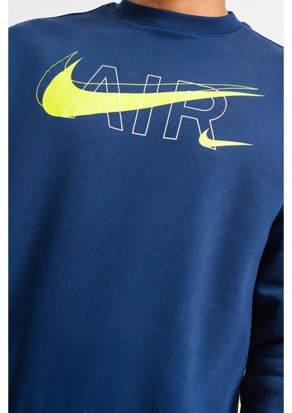 Sweatshirt Air Blue Şardonlu Erkek Sweatshirt Mavi