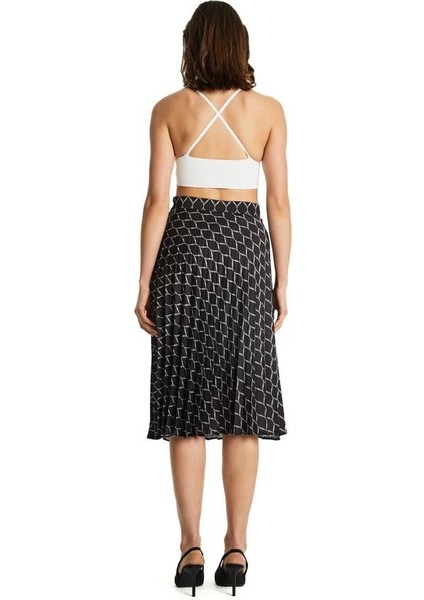 C35008 Desenli Pileli Etek fırsatları