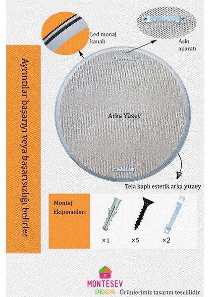 Zümrüt Elit Dekoratif Ayna Yuvarlak Ayna Işlemeli Ahşap Duvar Aynası Üçlü / 69 - 56 - 43 Cm