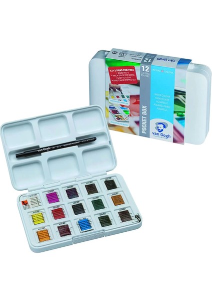 Tablet Sulu Boya 12+3 Plastik Kutu RT20808632