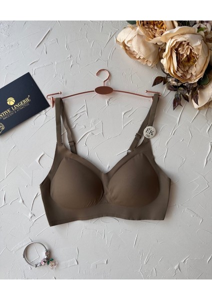 Carma Ithal Balensiz Dikişsiz Ice-Silk Yarı Push-Up Ince Askılı Sütyen