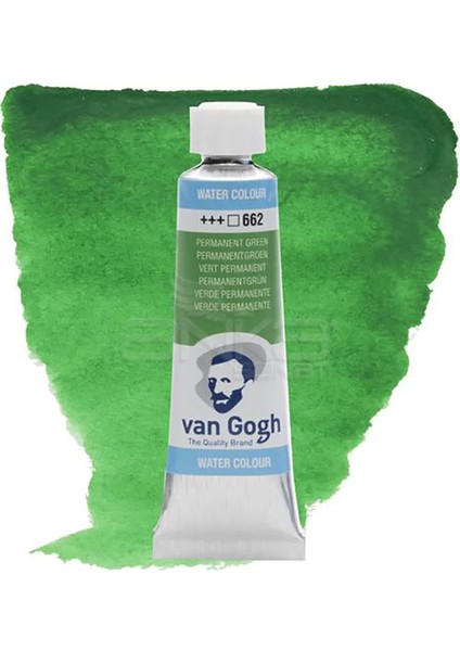 Tüp Sulu Boya 10ML Permanent Green 662