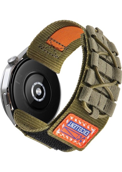 Samsung Galaxy Watch 7 40 / 44 mm Bileklik Kordon Özel Tasarım Geniş Hasır Kumaş Kayış Cırtlı