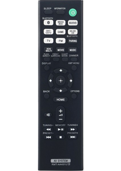 Sony Av Çok Kanallı Alıcı Için Uzaktan Kumanda RMT-AA401U STR-DH590 STR-DH790 HT-X9000F SAWX9000F SAXF9000F (Yurt Dışından)
