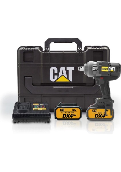 DX73 18VOLT 4.0 Ah. Çift Akülü 1700/2100NM Kömürsüz Profesyonel Şarjlı Somun Sıkma