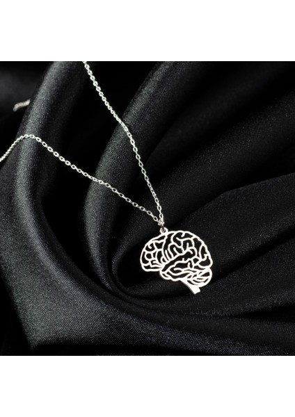 Kadın Gümüş Kolye Beyin Figürlü Kolye ,925 Ayar Gümüş Kolye, Gümüş, Rose Gold, Altın Kaplama Kolye modelleri