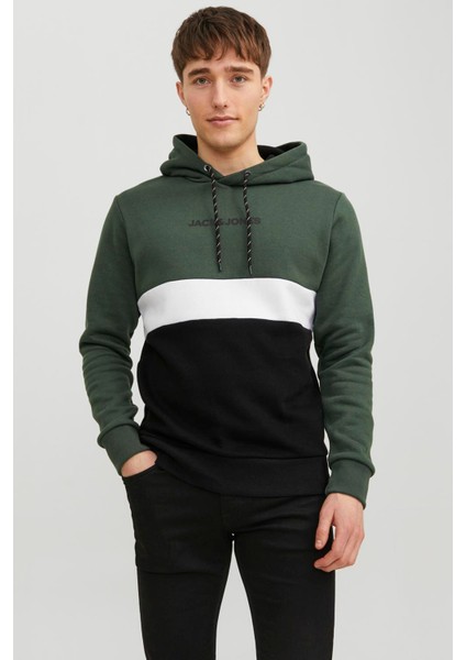 Essentials Jjereid Renk Bloklu Kapüşonlu Sweat Erkek Sweat 12233959 indirimleri