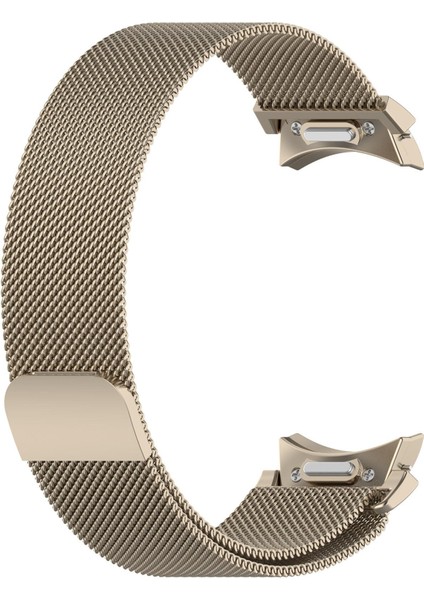 Samsung Galaxy Watch Fe 40 mm Mıknatıslı Hasır Metal Örgü Kordon Kayış Tam Uyumlu Orijinal Pim