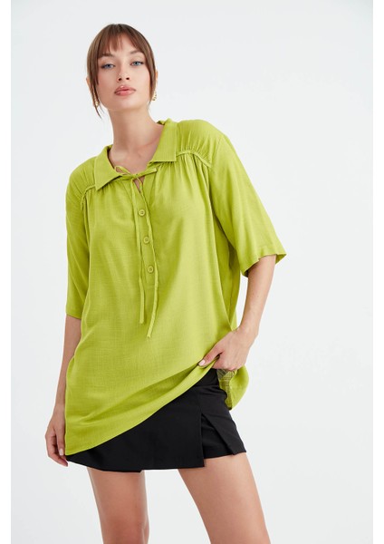 Önü Düğmeli Bağlamalı Bluz fiyatları