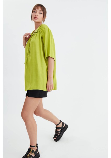 Önü Düğmeli Bağlamalı Bluz modelleri