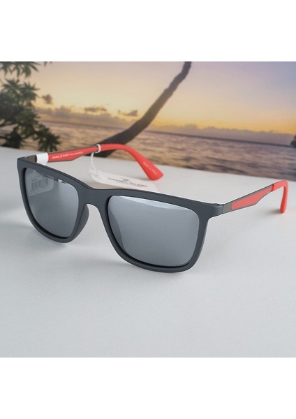 DK3206-4 Gri Aynalı Polarize Camlı Erkek Güneş Gözlüğü