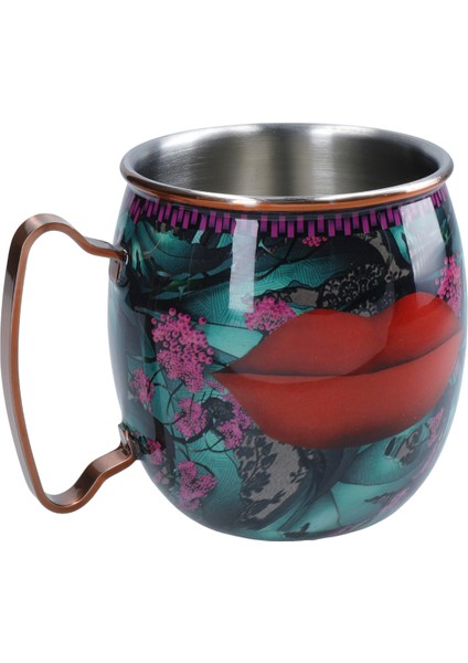 Mksamulelıp Sarah Arnett Paslanmaz Çelik 450ml Moscow Mule Kupa Dudaklar
