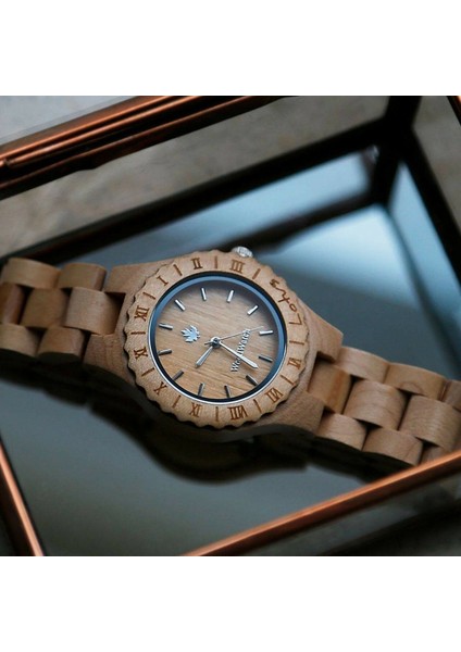 Woodwatch Lotus Maple Ahşap Kadın Kol Saati 34MM