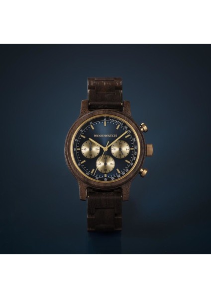 Woodwatch Chrono Sailor Walnut Ahşap Erkek Kol Saati 41MM