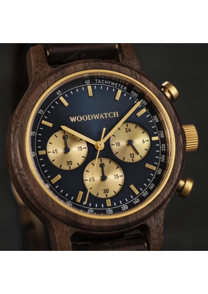 Woodwatch Chrono Sailor Walnut Ahşap Erkek Kol Saati 41MM