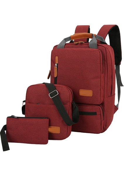 2024 Yeni Moda Sırt Çantası, Erkek ve Kız Öğrenci Okul Çantası, Seyahat Çantası, Gündelik Dizüstü Bilgisayar Üç Parçalı Bilgisayar Seti (Yurt Dışından)