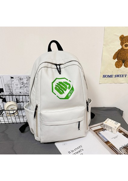 2024 Yeni Trendy Büyük Kapasiteli Sırt Çantası Iş Kıyafeti Renk Eşleştirme Çift Sırt Çantası Hong Kong Tarzı Ortaokul Öğrencisi Okul Çantası (Yurt Dışından)