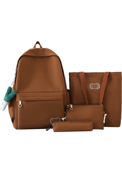 Yeni Ortaokul Öğrenci Sırt Çantası, Büyük Kapasiteli, Ortaokul Öğrenci Sırt Çantası, Dört Parçalı Set, Basit Naylon Gündelik Sırt Çantası (Yurt Dışından)