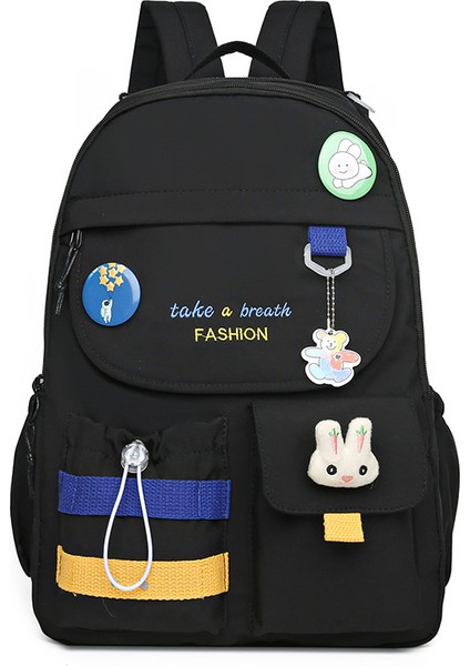 Büyük Kapasiteli Sırt Çantası, Ortaokul ve Lise Öğrencileri Için Yeni Modaya Uygun Basit Dikişli Okul Çantasıdır (Yurt Dışından)