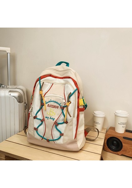 Okul Çantası Kadın Üniversite Öğrencisi Rahat Çok Yönlü Kız Sırt Çantası Ortaokul ve Lise Öğrencisi Büyük Kapasiteli Sırt Çantası (Yurt Dışından)