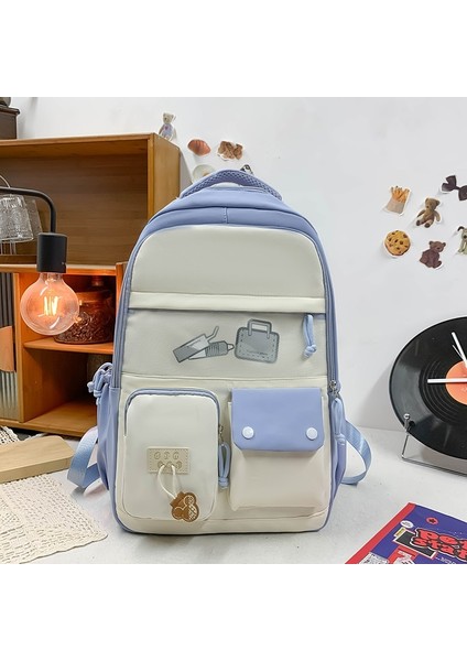 Bayan Ortaokul Öğrencileri Için Sırt Çantası, Büyük Kapasiteli Sırt Çantası, Okul Çantası, Büyük Kapasiteli Şık Öğrenci Çantası (Yurt Dışından)