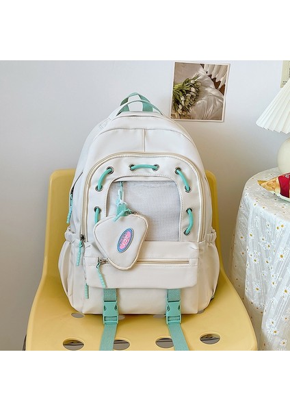 Okul Çantası Kız Öğrenci Büyük Kapasiteli Sırt Çantası Rahat Çok Yönlü Sevimli Kız Sırt Çantası (Yurt Dışından)