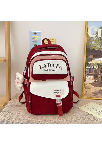 Lise Öğrencisi Okul Çantası, Kolej Tarzı, Yük Azaltıcı, Çok Yönlü Sırt Çantası, Ins Tarzı, Büyük Kapasiteli Kadın Sırt Çantası (Yurt Dışından)