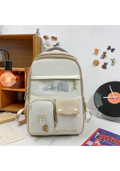 Bayan Ortaokul Öğrencileri Için Sırt Çantası, Büyük Kapasiteli Sırt Çantası, Okul Çantası, Büyük Kapasiteli Şık Öğrenci Çantası (Yurt Dışından)