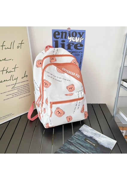 Okul Çantası Kadın Kampüs Tarzı Düşük Akım Sırt Çantası Büyük Kapasiteli Orta Okul ve Lise Üniversite Öğrencisi Seyahat Bilgisayar Sırt Çantası (Yurt Dışından)