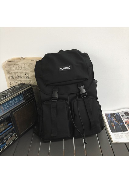 Üniversite Öğrencileri Için Büyük Kapasiteli Sırt Çantası Kore Tarzı Serin Seyahat Sırt Çantası Hong Kong Tarzı Moda Lise Öğrencisi Çok Yönlü Okul Çantası (Yurt Dışından)