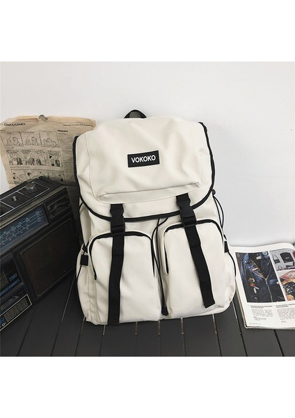 Üniversite Öğrencileri Için Büyük Kapasiteli Sırt Çantası Kore Tarzı Serin Seyahat Sırt Çantası Hong Kong Tarzı Moda Lise Öğrencisi Çok Yönlü Okul Çantası (Yurt Dışından)