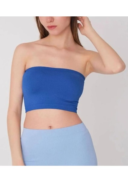 Kadın Büstiyer Straplez Crop Bluz