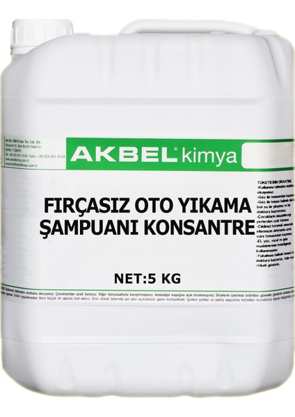 Fırçasız Oto Yıkama Şampuanı Konsantre 5 kg 1/60