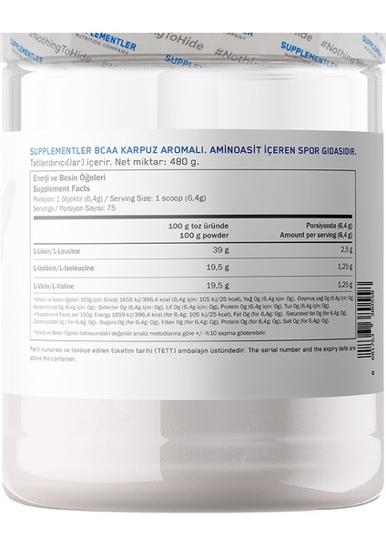 Bcaa 2:1:1 480 gr - Karpuz