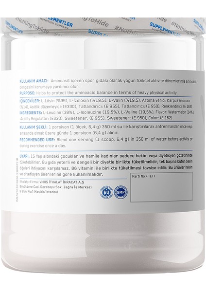 Bcaa 2:1:1 480 gr - Karpuz