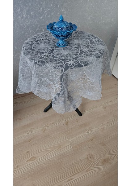 Fiskos Masa Örtüsü Tül Güpürlü Çeyizlik