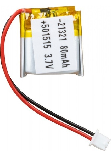 501515 3.7 Volt 80 Mah Lityum Polimer Pil