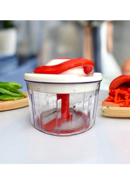 El Rondo Doğrayıcı ipli 750ML Kaymaz Silikon Taban Koruycu Kılıflı El Rondosu