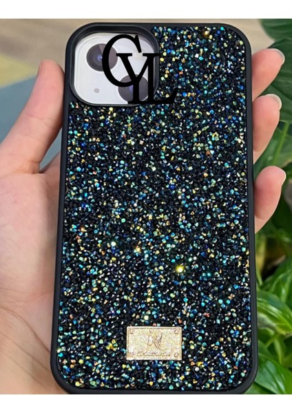 Apple iPhone 14 Pro Max Kılıf Swarovski Taşlı Diamond Kalite Parlak Tasarımlı Uzay Lüx Kapak