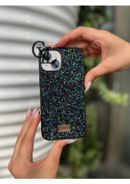 Apple iPhone 14 Pro Max Kılıf Swarovski Taşlı Diamond Kalite Parlak Tasarımlı Uzay Lüx Kapak