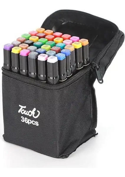 Touch Twin Çantalı Çift Uçlu Profesyonel Marker Keçeli Sanat Kalemi Çizim Boya Kalem Seti