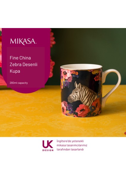 Mkwıldmugzeb Wild At Heart Fine China 280ml Kupa Zebra