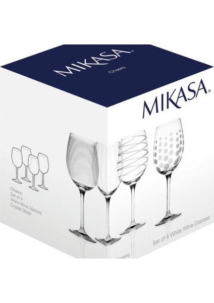 5159282 Cheers 4lü 450ml Beyaz Şarap Kadehi Seti