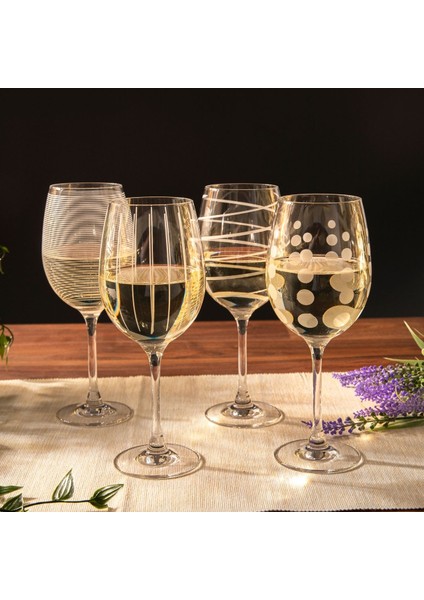 5159282 Cheers 4lü 450ml Beyaz Şarap Kadehi Seti