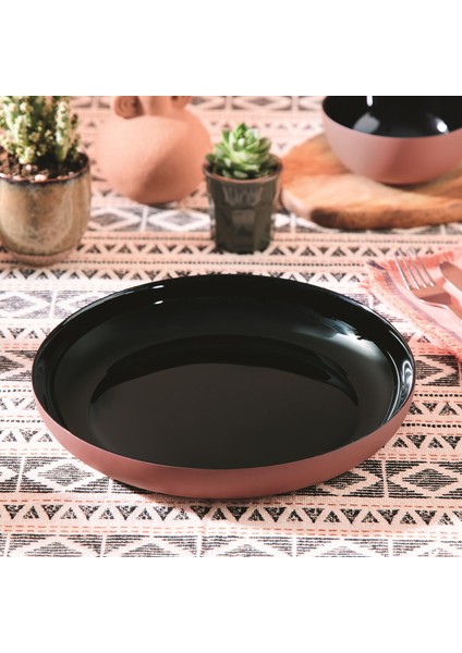 Vıcky Temperli Siyah&toprak Servis Tabağı 25 cm Luminarc
