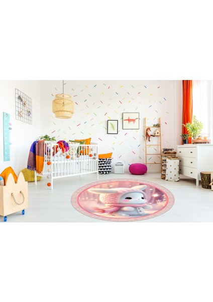 Sevimli Tavşan Çocuk Odası Halısı / 90 x 90 cm fiyatları
