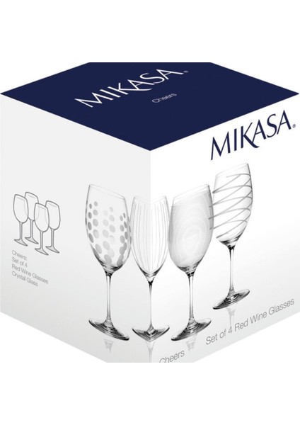 5159242 Cheers 4lü 685ml Kırmızı Şarap Kadehi Seti