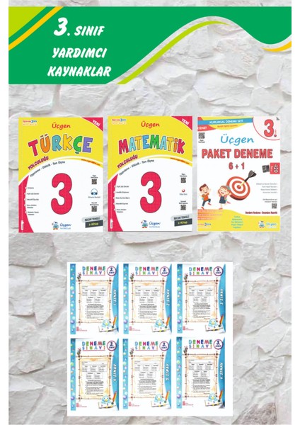 Üçgen 3.sınıf Beceri Temelli Türkçe-Matematik-Paket Deneme 6+1-2024